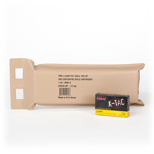 PMC 5.56x45mm 55gr FMJ-BT Ammo - 200 Rounds Battle Pack - Ventura