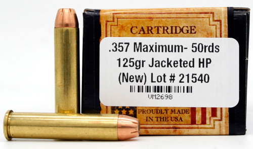 Ventura Heritage 357 Maximum 125gr JHP Ammo for Sale | Ventura Munitions