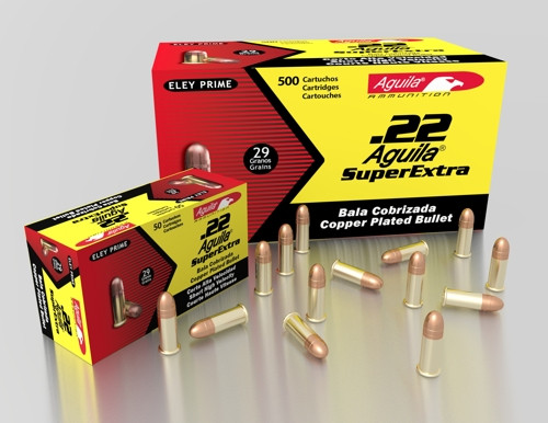 Aguila SuperExtra .22 SHORT 29gr HV Copper Plated RN - 500 Rounds