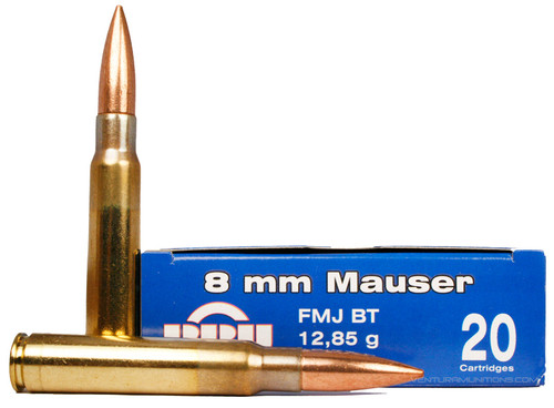 Prvi Partizan 8mm Mauser 198gr FMJ-BT Ammo - 20 Rounds - Ventura