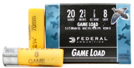 Federal Game-Shok 20ga 2.75" 7/8oz #8 Shot Ammo - 25 Rounds