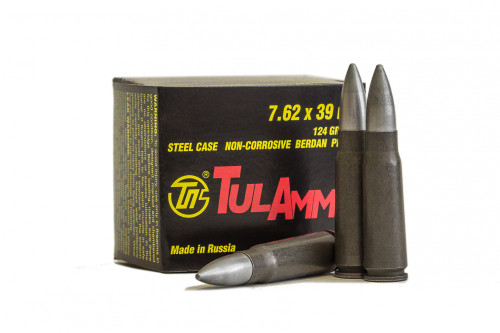 TulAmmo 7.62x39mm 122gr FMJ Ammo - 1000 Rounds - Ventura Munitions