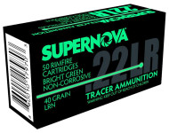 Supernova Ammo 22LR 40gr Green Tracer LRN Ammo - 50 Rounds