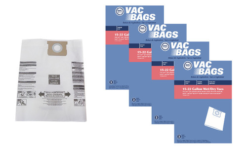 DVC Paper Replacement Bags Type J Fit Shop-Vac 16-22 Gallon Wet Dry Vacuums, 12 Bags