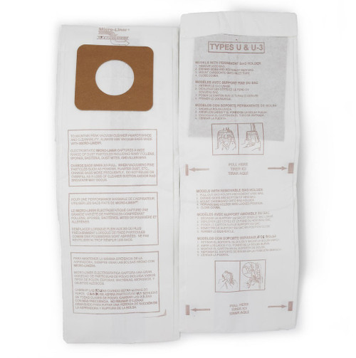DVC Micro-Lined Paper Replacement Bags Style U, U-3, and U-6 Fit Panasonic Models MC-V5100, 5200, 5300, 5500, 6200, 6300, 6600, 6700, 6800, 6900 - 6 Bags
