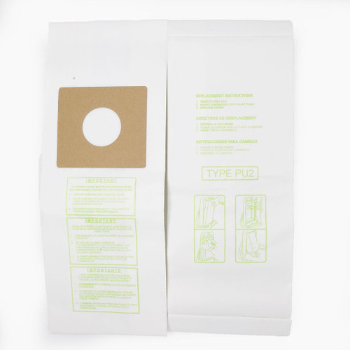 DVC Micro-Lined, Paper Replacement Bags Style PU-2 Fit Sharp Upright Vacuums, 2 - 3 Packs, 6 Bags
