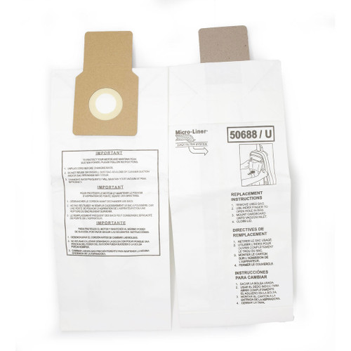 DVC Micro-Lined Paper Replacement Bags Style U, Style O Replace Kenmore 50688, 50690, Panasonic U2, Miele Z - 10 Bags