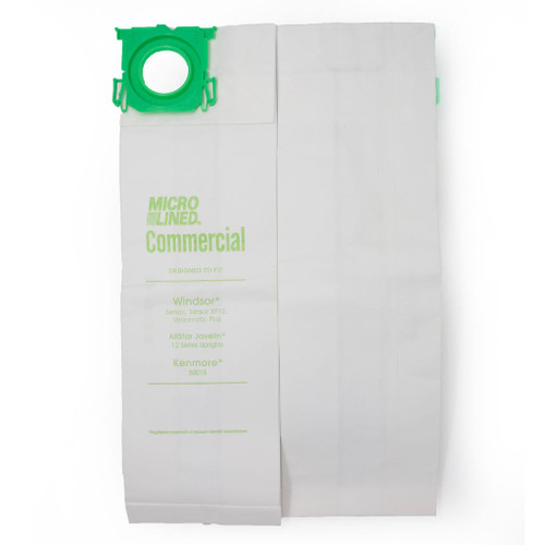 DVC Micro-Lined Paper Replacement Bags Fit Windsor Sensor Models S12, S15, SRS12, SRS15, SRS18, XP12, XP15, XP18 - 10 Bags