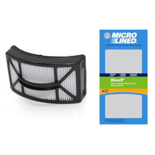 DVC Micro-Lined Replacement Post Motor Pleated Filter 160-4130 Fits Bissell PowerLifter Pet Vac HEPA  - 1 Filter