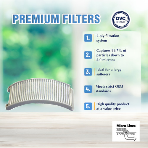 DVC Micro-Lined Replacement Post-Motor Exhaust Filter 203-1402 Fits Bissell Style 12 Powerforce Vac HEPA  - 1 Filter