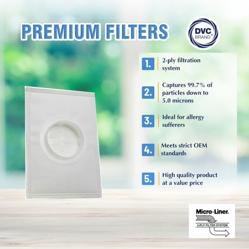 DVC Replacement Exhaust Filter 52318B Fits Electrolux Canister Vac - 100 Filters