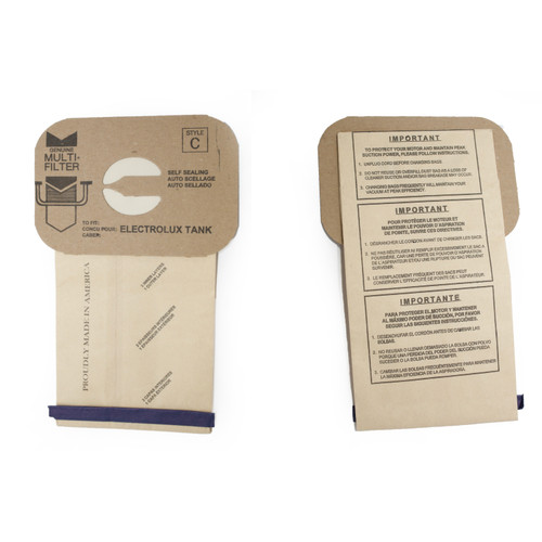 DVC Paper Replacement Bags Style C Fit Electrolux Canister Models - 4 Bags