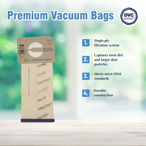 DVC Paper Replacement Bags Style U Fit Electrolux Discovery I, II, III - 100 Bags