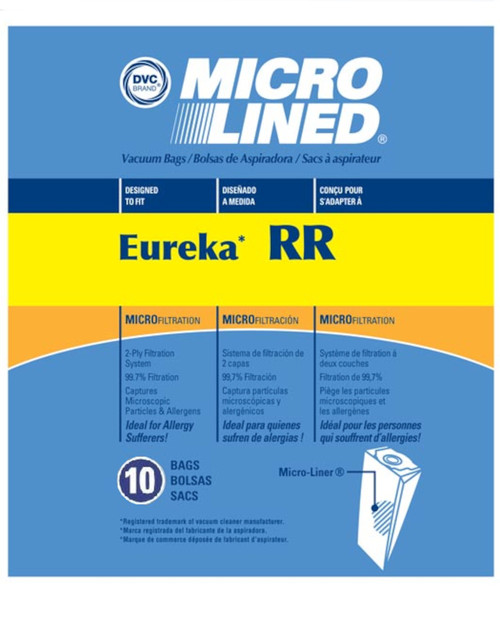 DVC Micro-Lined Paper Replacement Bags Style RR Fit Eureka Model 4870 Series - 10 Bags