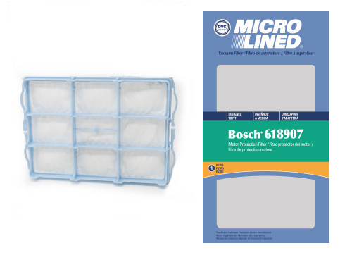 DVC Micro-Lined Replacement Filter 618907 Fits Bosch Beetle 71000 Series Pre-motor Secondary Filter - 1 Filter