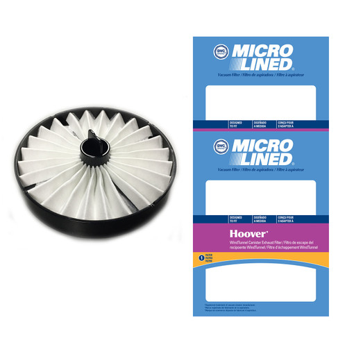 DVC Micro-Lined Replacement Exhaust Filter 59134050 Hoover WindTunnel Canister Bagless Vacuum - 2 Filters
