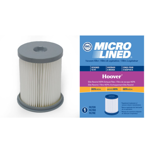 DVC Micro-Lined Replacement Dust Cup Filter 59157055 Hoover Elite Rewind Vacuum HEPA - 1 Filter