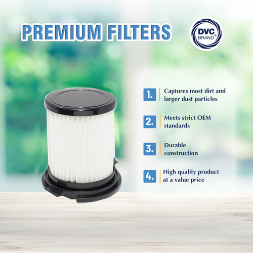 DVC Replacement Dust Cup Filter 3-KD1680-000 Royal/Dirt Devil F12 Vision Canister Vacuum  - 1 Filter
