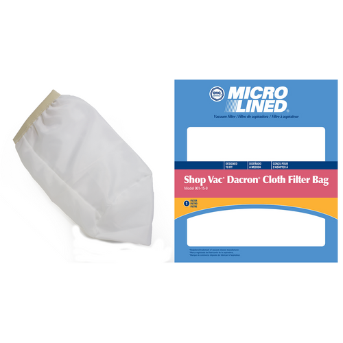 DVC Micro-Lined Replacement Dacron Cloth Filter 901-15-9 Shop Vac Vacuum  - 1 Filter