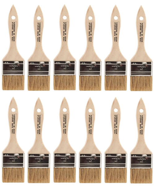 2" Chip Brush Brushes Disposable for Paint Glue Touchups, 12 Pack