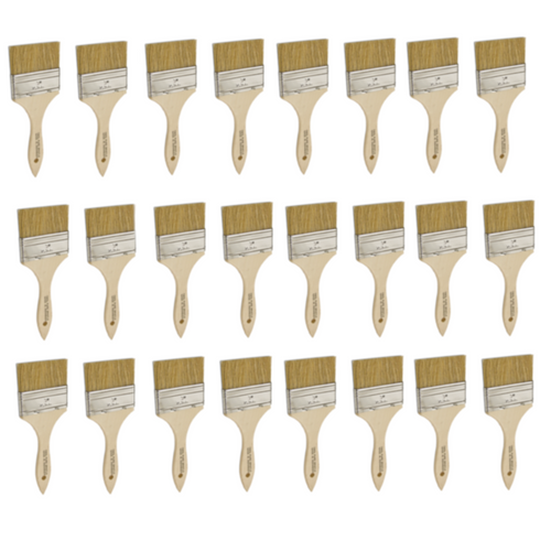Disposable Paint 3" Fiberglass Application Brush 3 Inch Wide, 24 Pack