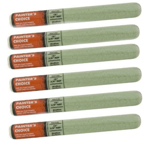 6 Wooster Brush R275-18 Painter's Choice Roller Cover, 3/8-Inch Nap, 18-Inch, Green