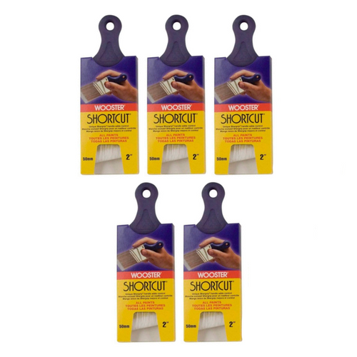 5 Wooster Brush Q3211-2 Shortcut Angle Sash Paintbrush, 2-Inch, White