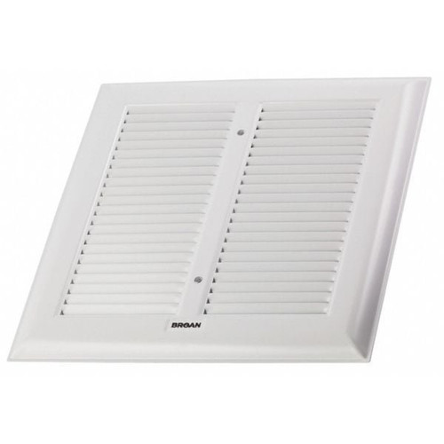 Broan S97011308 Spring Mounted Bathroom Fan Cover/Grille Assembly, White