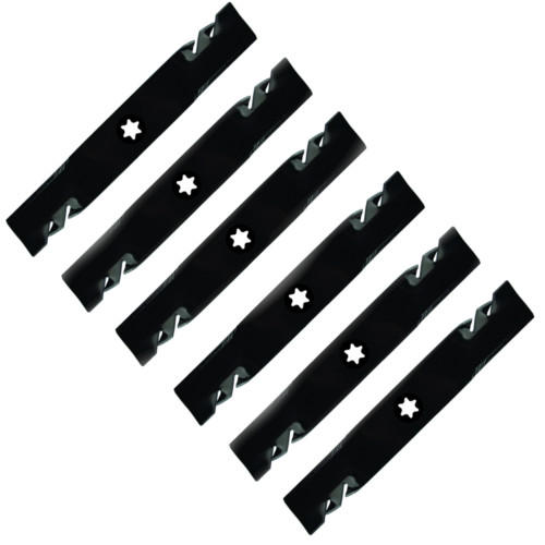 Gator Set of 6, Longer Life Fusion G5 3-in-1 Mulching Blades Compatible With: MTD Cub Cadet 742-04053, 742-04053A, 942-04053, 942-04053A. Made in USA