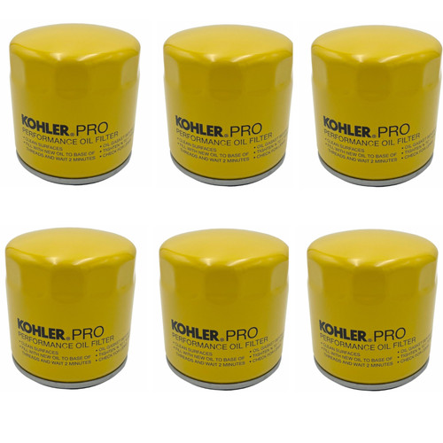 Kohler 52 050 02-S Pack of 6 Pro Performance Oil Filters