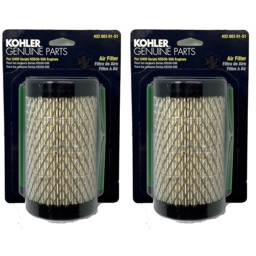 2 Pack Genuine Kohler 22-883-01-S1 Air & Pre Filter Kit OEM