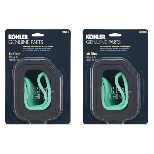Kohler (2 Pack) 32 883 06-S1 Engine Air Filter W/Pre-Cleaner Kit SV810, SV840
