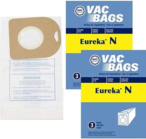6 DVC Replacement Vacuum Bags For Style N Eureka Mighty Mite II Models 3600-3650 Series - Compare to 57988, 57988A, 57989