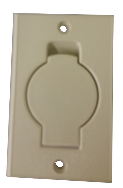 Hayden Central Vacuum Wall Inlet Round Door, Ivory 