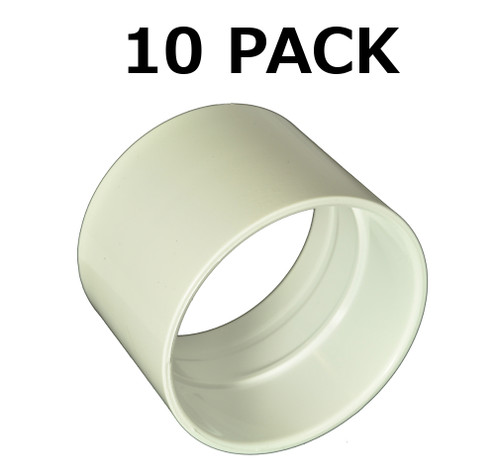 Central Vacuum 2" PVC Stop Coupling Fitting Used for Rough In 10 Pack