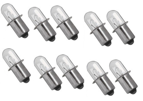 (10) 18 Volt Flashlight Xenon Bulb 18v for Ryobi One+ Cordless