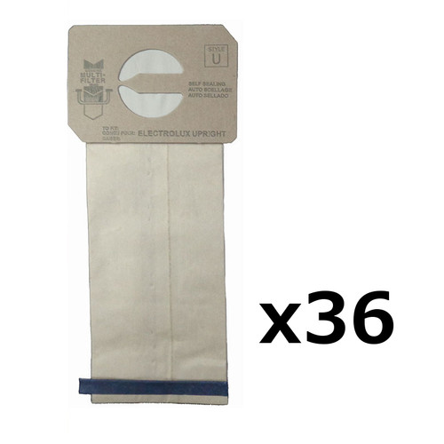 36 Style U Vacuum Bags for Electrolux