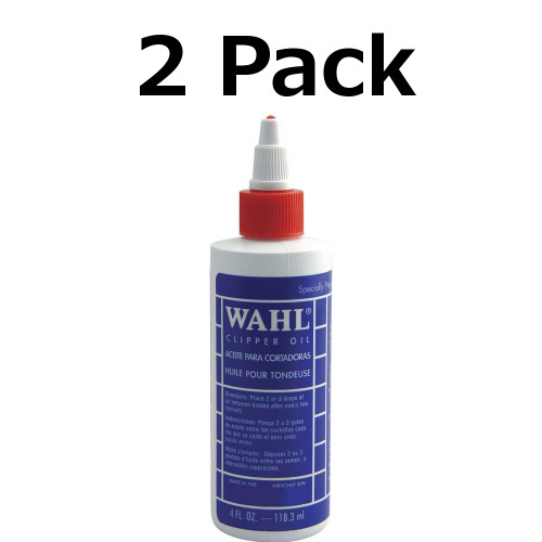 Wahl Barber Lubricant Professional Bottle of Clipper Oil 4 oz CL-3310 (2-Pack)