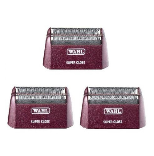 3 Wahl Pro Five Star Series #7031-400 Replacement Foil Assembly - Red & Silver