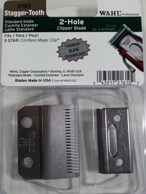 Wahl Stagger-Tooth 2-Hole Clipper Blade for 5 Star Cordless Magic Clip #2161