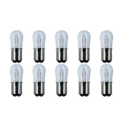 10 Light Bulbs 6W, 120V S6 Shape BA15d Base 6S6/7/120V