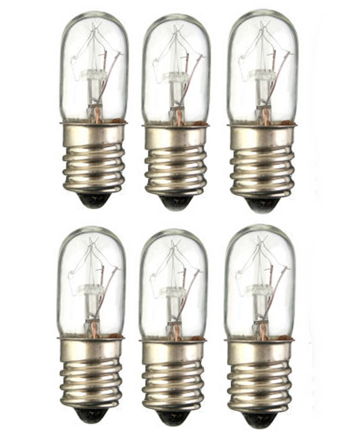 6 Pack Lava Lamp 15 Watt Replacement Bulbs for 10"/8oz Lamp and 11.5"/12oz Lamp