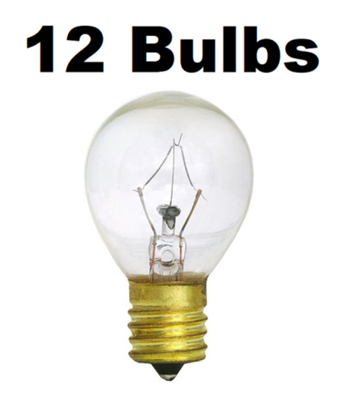 12 x 25W Lava Lamp Light Bulb S Type E17 Base 25 Watt S11, 25S11, 25S11N, S11N25