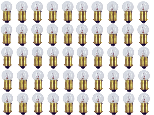 50x 57 Light Bulb Miniature Gauge Cluster Instrument Panel 12V G-4.5 BA9S