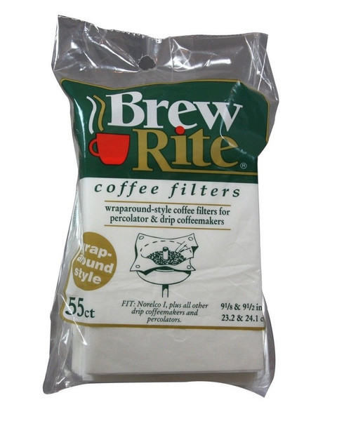 Brew Rite 41-551 Paper Filters - 55 Wrap Around Coffee Maker Filters