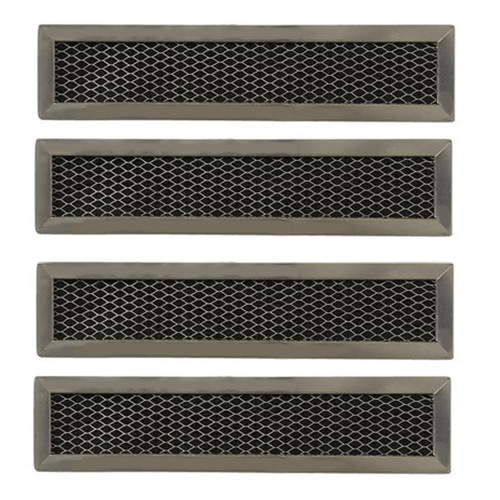 4 Compatible GE WB02X11550 Carbon Microwave Filter 2-3/32" x 10-9/32" x 3/8"