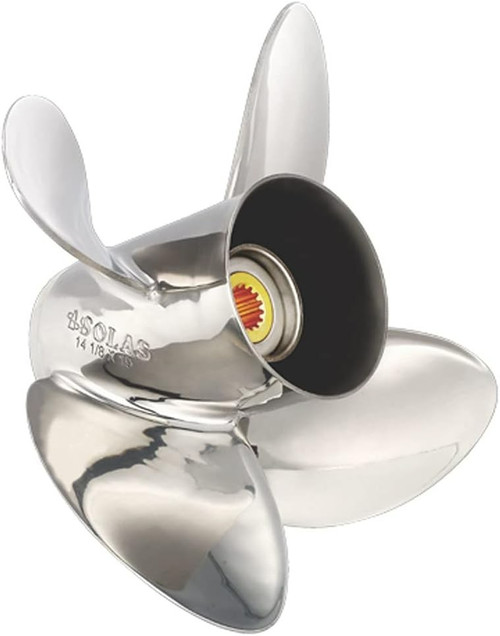 Solas Rubex HR4 Stainless 14 1/4" Diam x 17" Pitch RH 9553-143-17 Boat Propeller