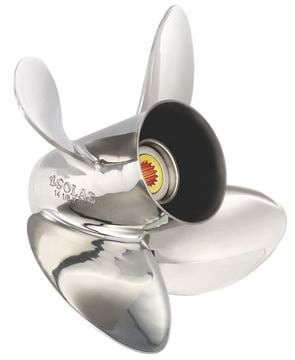 SOLAS HR Titan 13" x 19" Pitch Standard Rotation 4 Blade Stainless Steel Boat Propeller