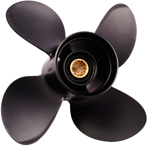 Solas 3313-105-14 Amita 4 Aluminum 4-Blade Boat Propeller - RH, 10.5 In. Diameter x 14 In. Pitch x 13-Spline