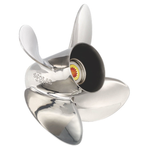 Solas 9553-140-21 Rubex HR4 Stainless Steel 4-Blade Boat Propeller - RH, 14 In. Diameter x 21 In. Pitch